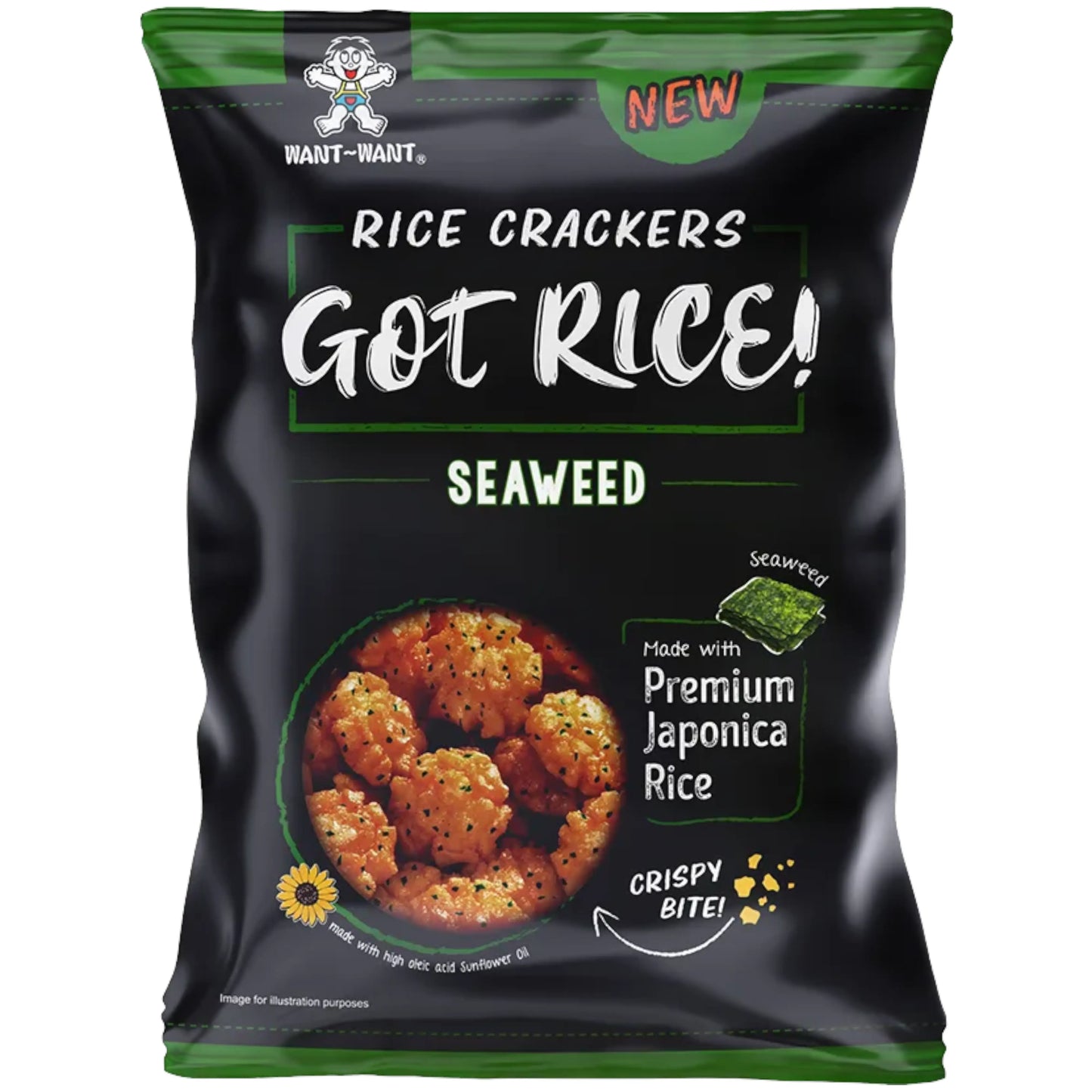 SNACK WANT WANT 6 x 100 GR GOT RICE SEAWEED