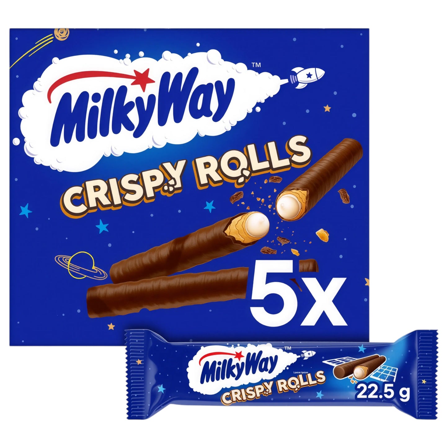 CANDY MILKY WAY 5 x 22.5 GR CRISPY ROLLS | 14 x 5 x 22.5g