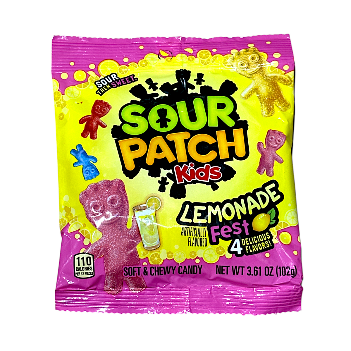 CANDY SOUR PATCH KIDS 102 GR LEMONADE PEG BAG | 12 x 102g