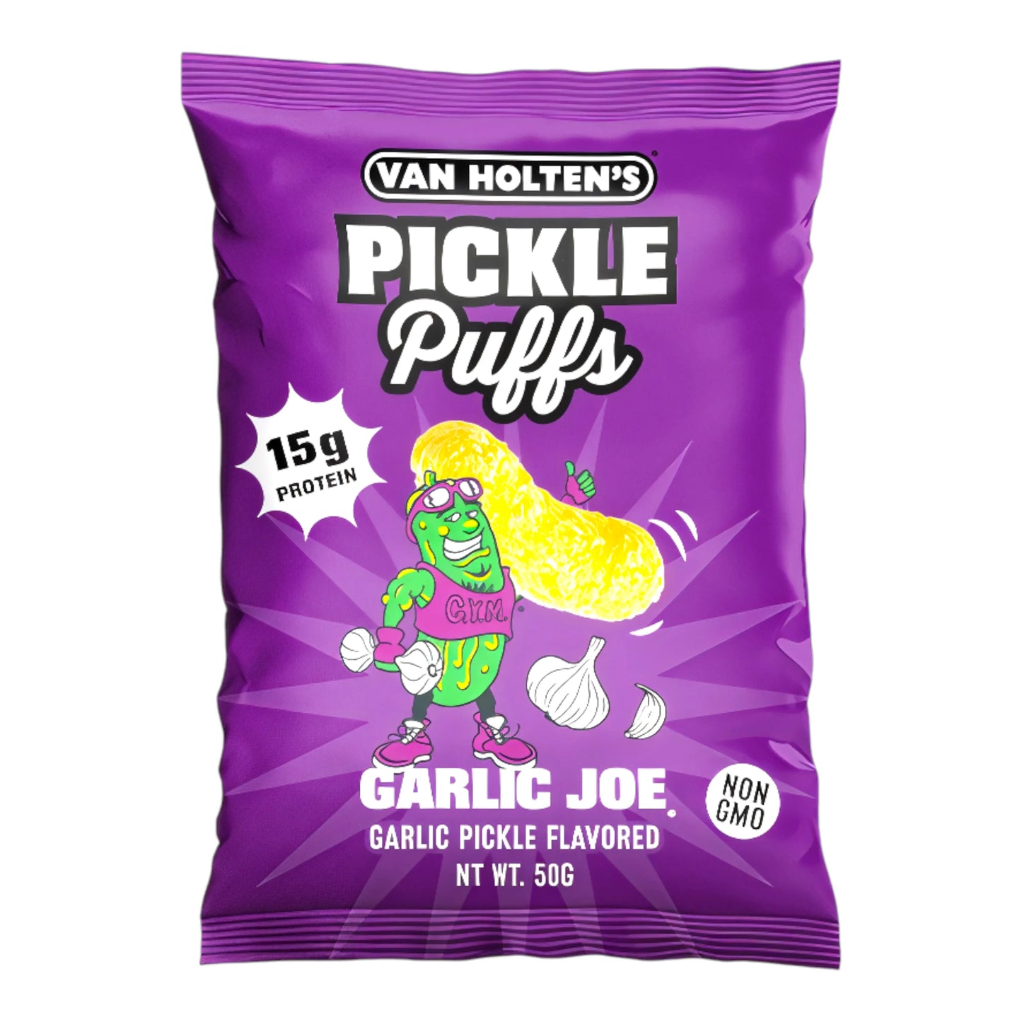 SNACK VAN HOLTENS 50 GR GARLIC JOE PICKLE PUFFS | 14 x 50g