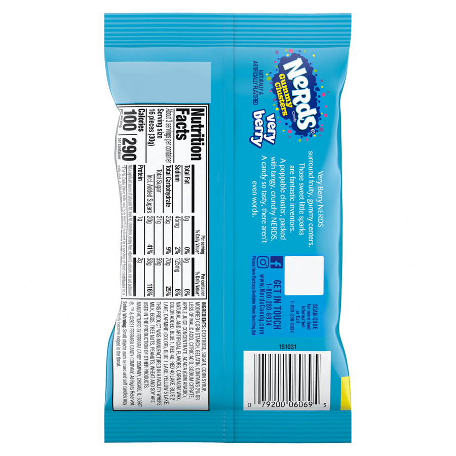 Nerds Gummy Clusters Very Berry Share Pack | 4 x 12 x 85gr