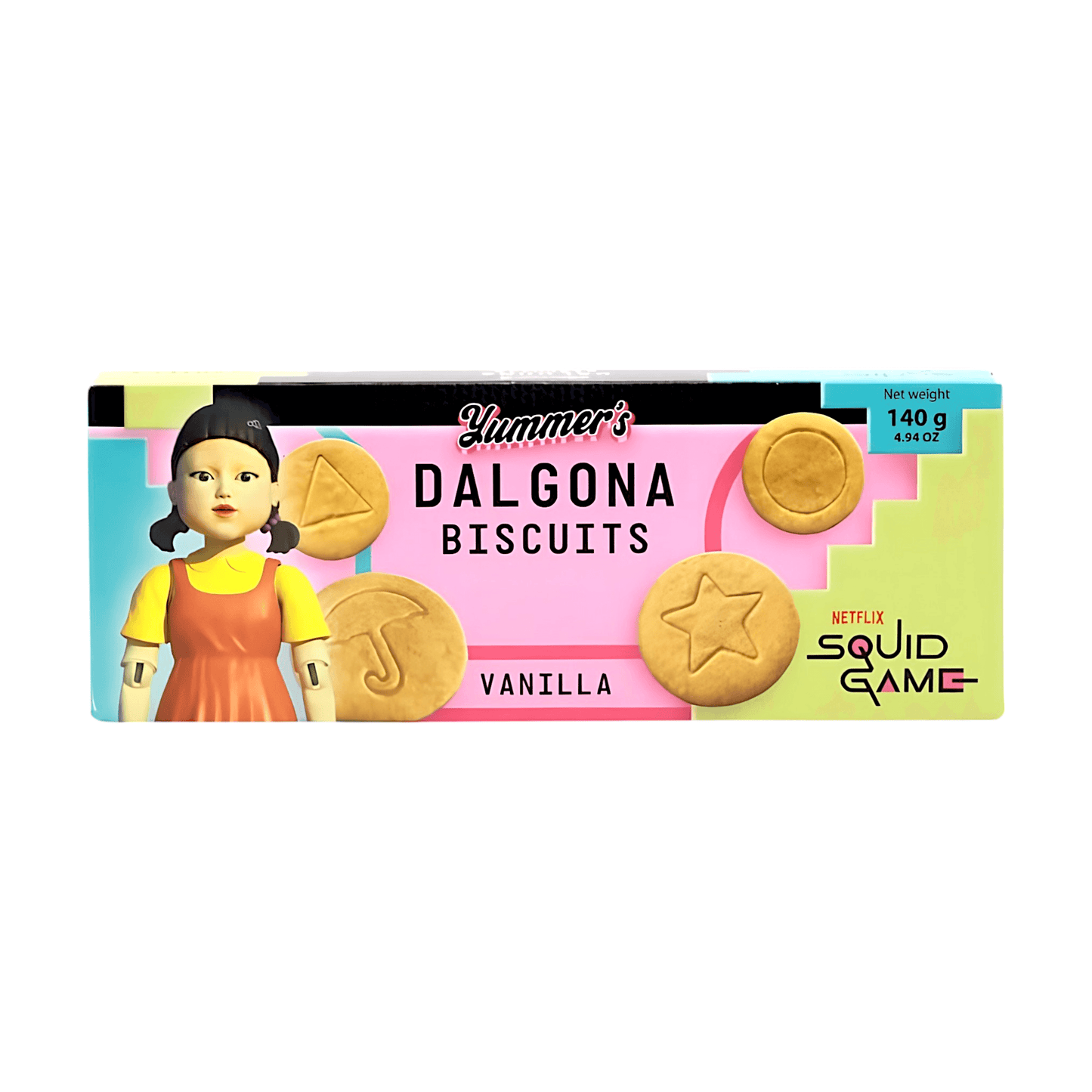 Yummers Squid Game Vanilla (12 Un) & Butter (12 Un) Dalgona Biscuits | 24 x 140gr