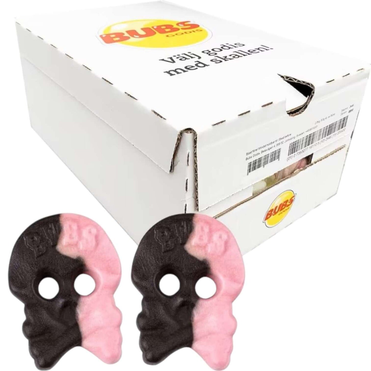 Bubs Raspberry/Licorice Foam Skull | 1 x 2.8kg