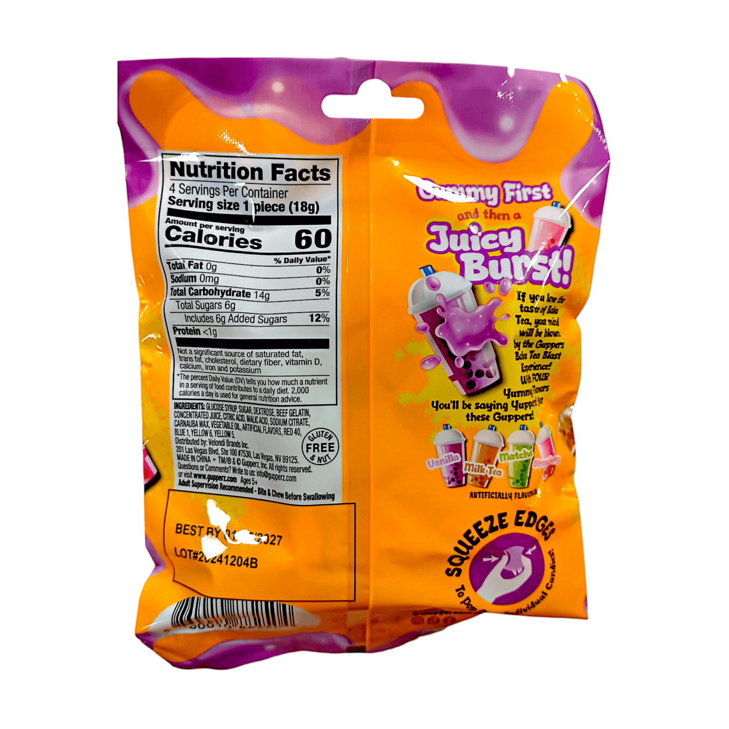 Gupperz Boba Tea Blast Peg Bag | 12 x 72gr