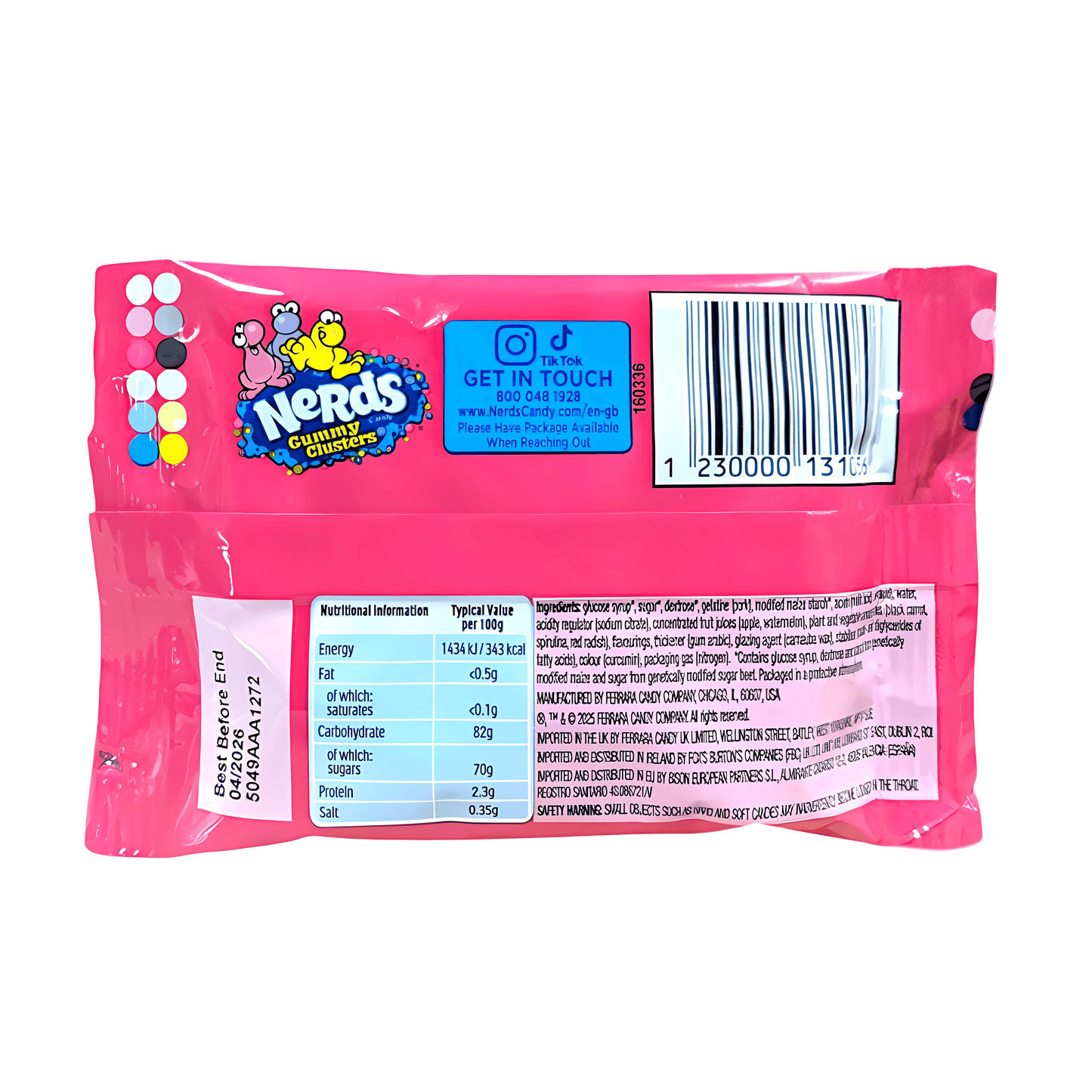 Nerds Gummy Cluster Fruits | 20 x 45gr
