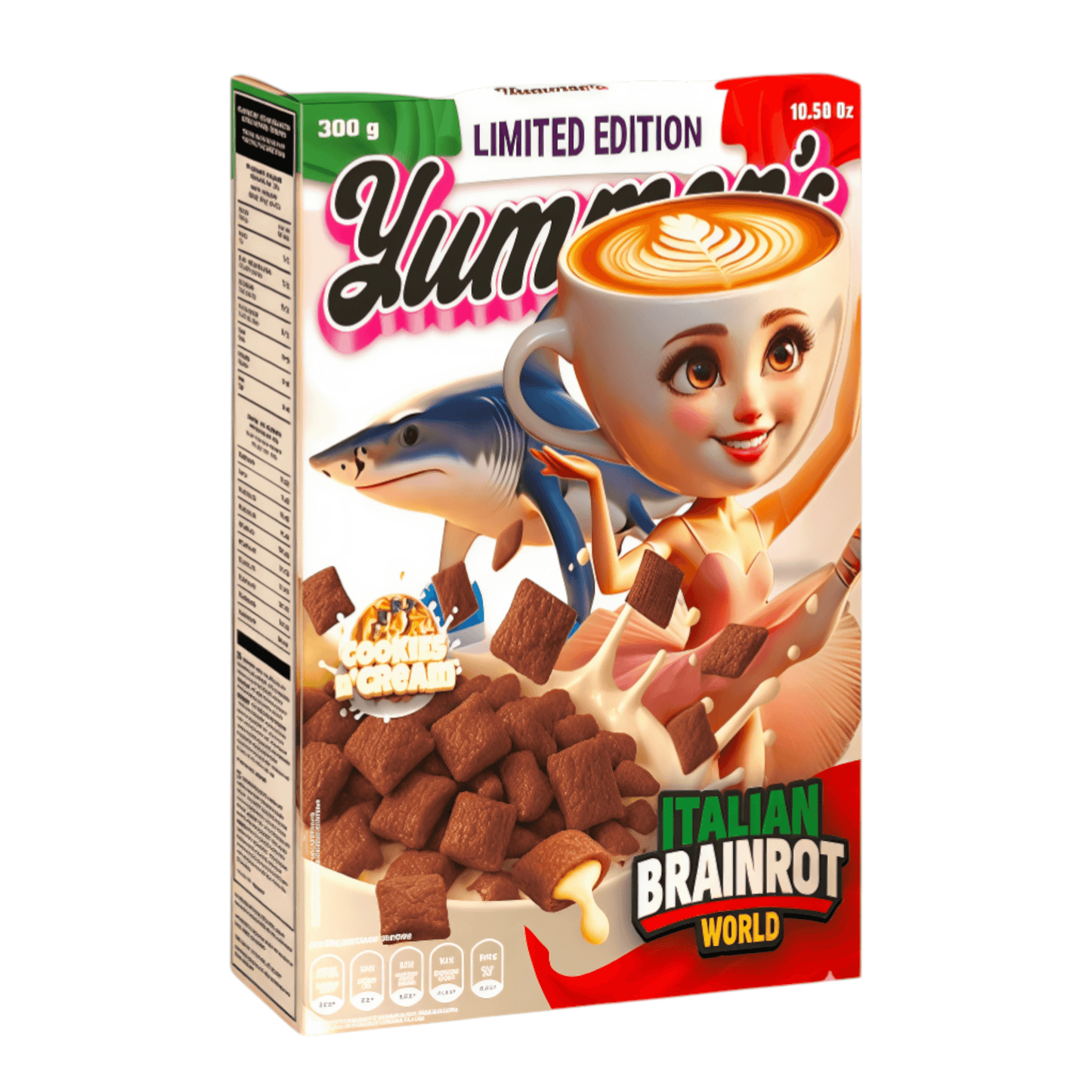 Yummers Brainrot Cookies & Cream Cereal (12 Un) | 12 x 300gr