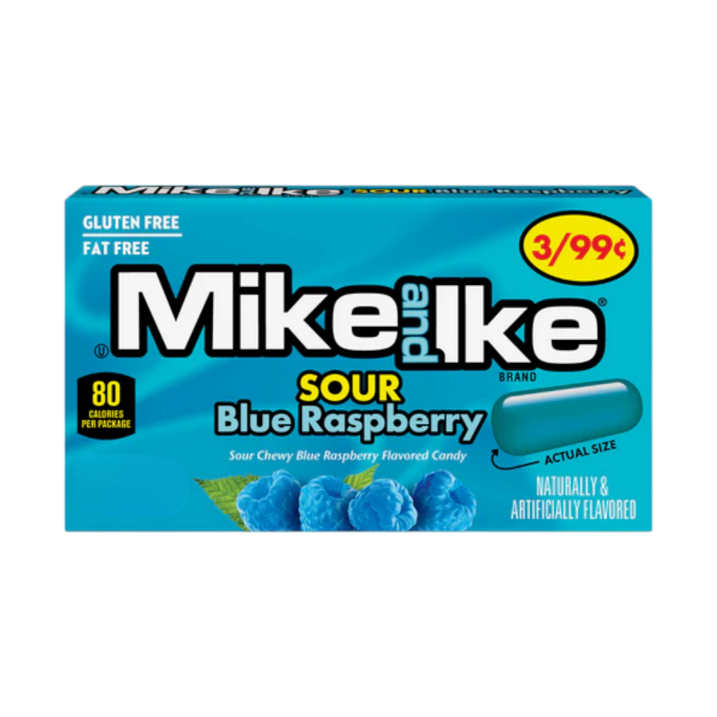CANDY MIKE & IKE 120 GR SOUR BLUE RASPBERRY | 12 x 120g