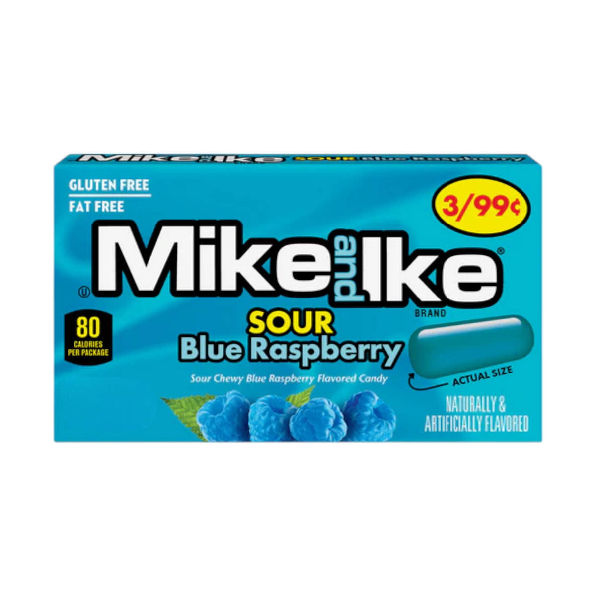 CANDY MIKE & IKE 120 GR SOUR BLUE RASPBERRY | 12 x 120g