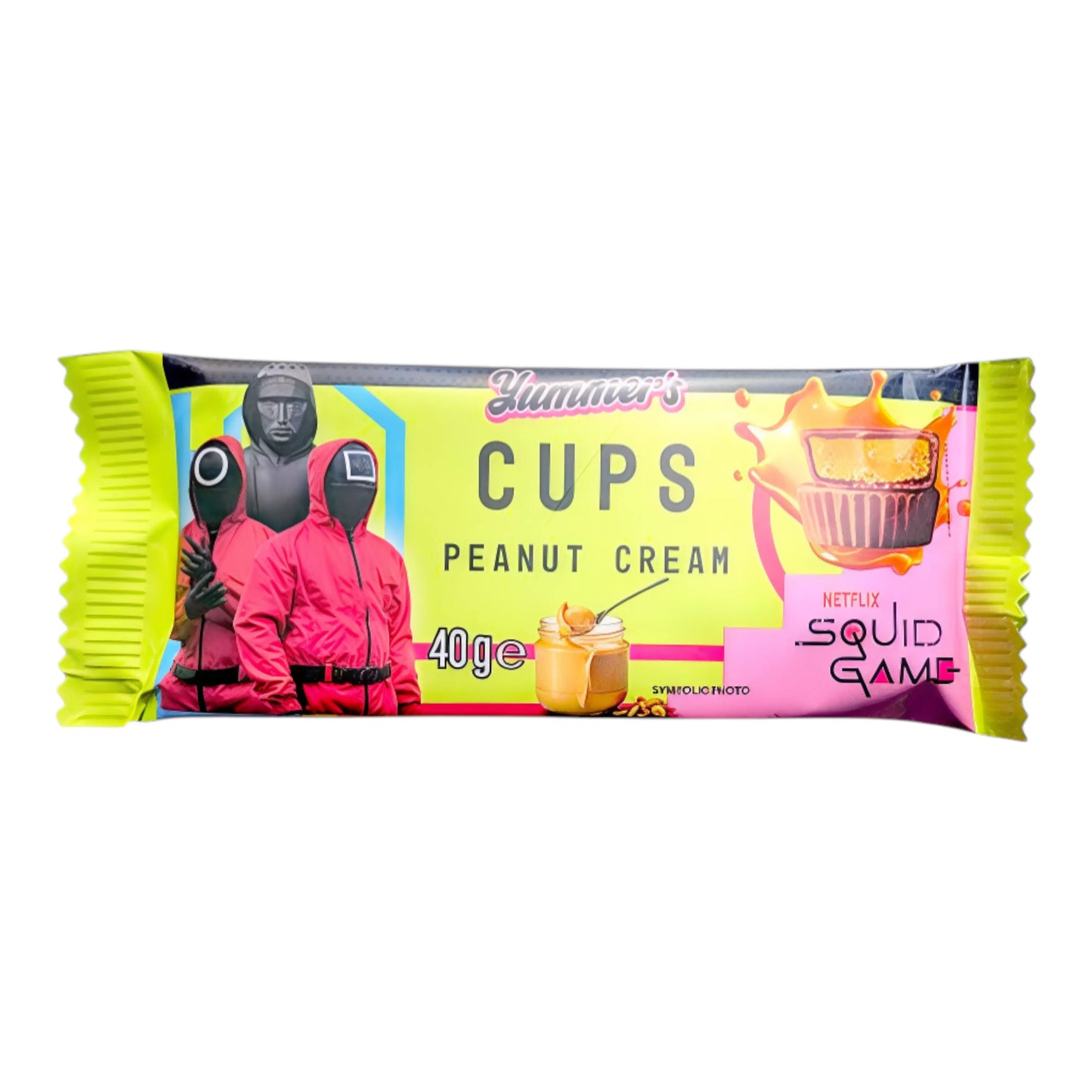 CANDY YUMMERS 40 GR SQUID GAME PEANUT CREAM CUPS | 28 x 40g