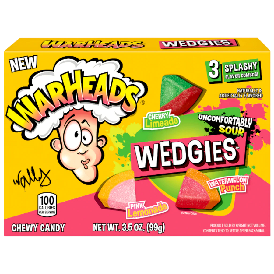 CANDY WARHEADS 99 GR WEDGIES THEATER BOX | 12 x 99g