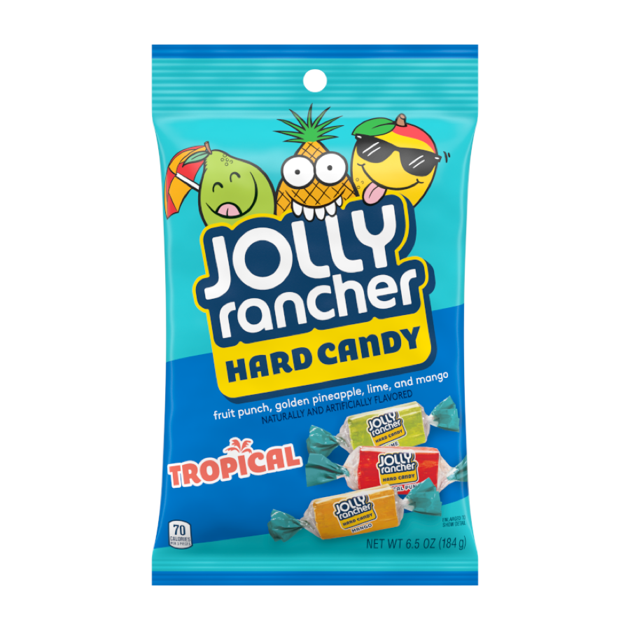 CANDY JOLLY RANCHER 184 GR HARD CANDY TROPICAL (12 UN) | 12 x 184g