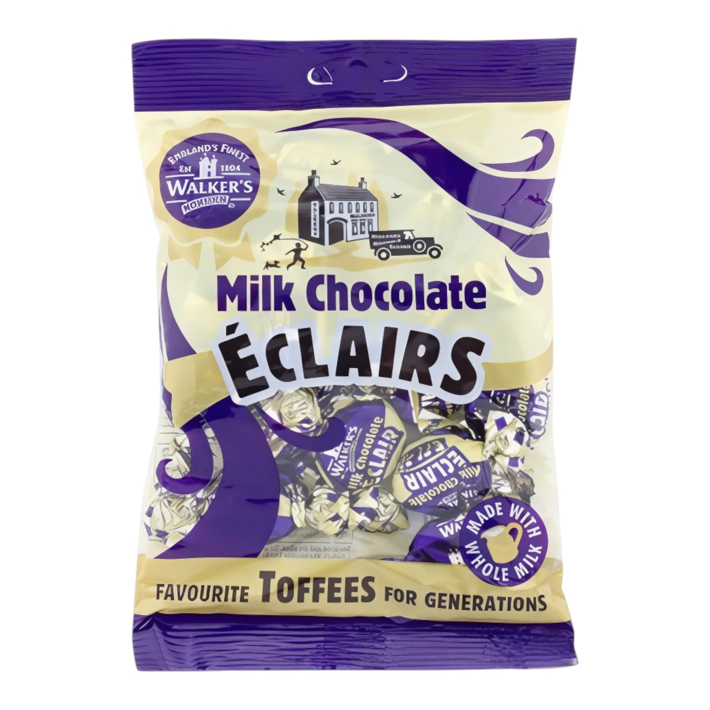 CANDY WALKER'S NOUNSUCH 150 GR MILK CHOCOLATE ECLAIRS | 12 x 150g