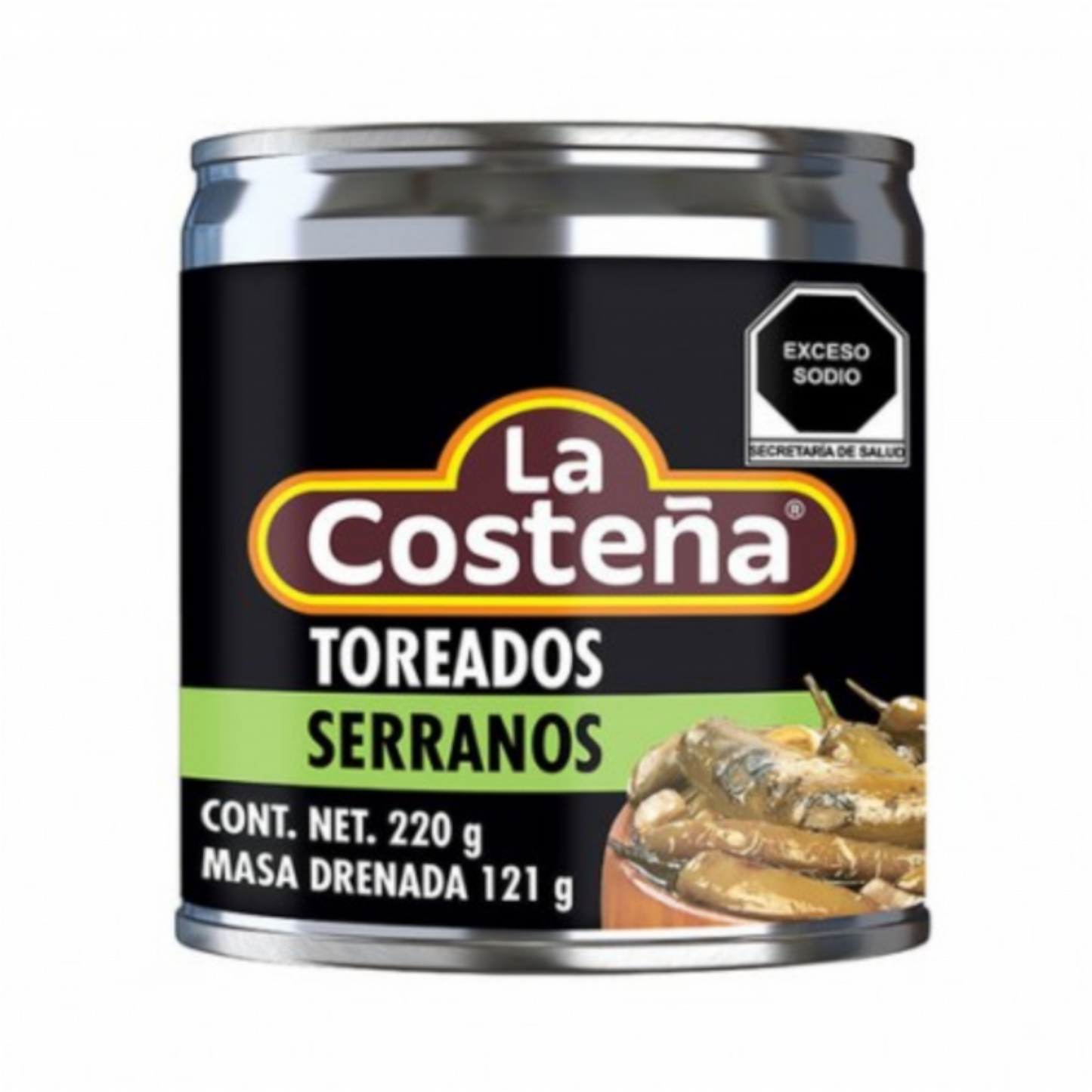 CHILE COSTENA 220 GR SERRANOS TOREADOS | 24 x 220g