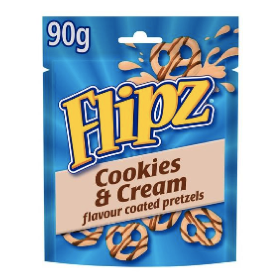 SNACK FLIPZ 90 GR COOKIES & CREAM PRETZELS | 6 x 90g