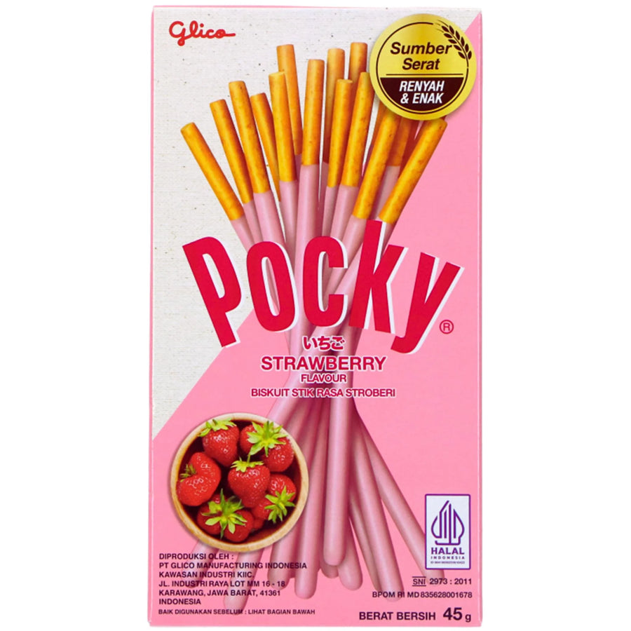 PASTR POCKY 10 x 45 GR STRAWBERRY