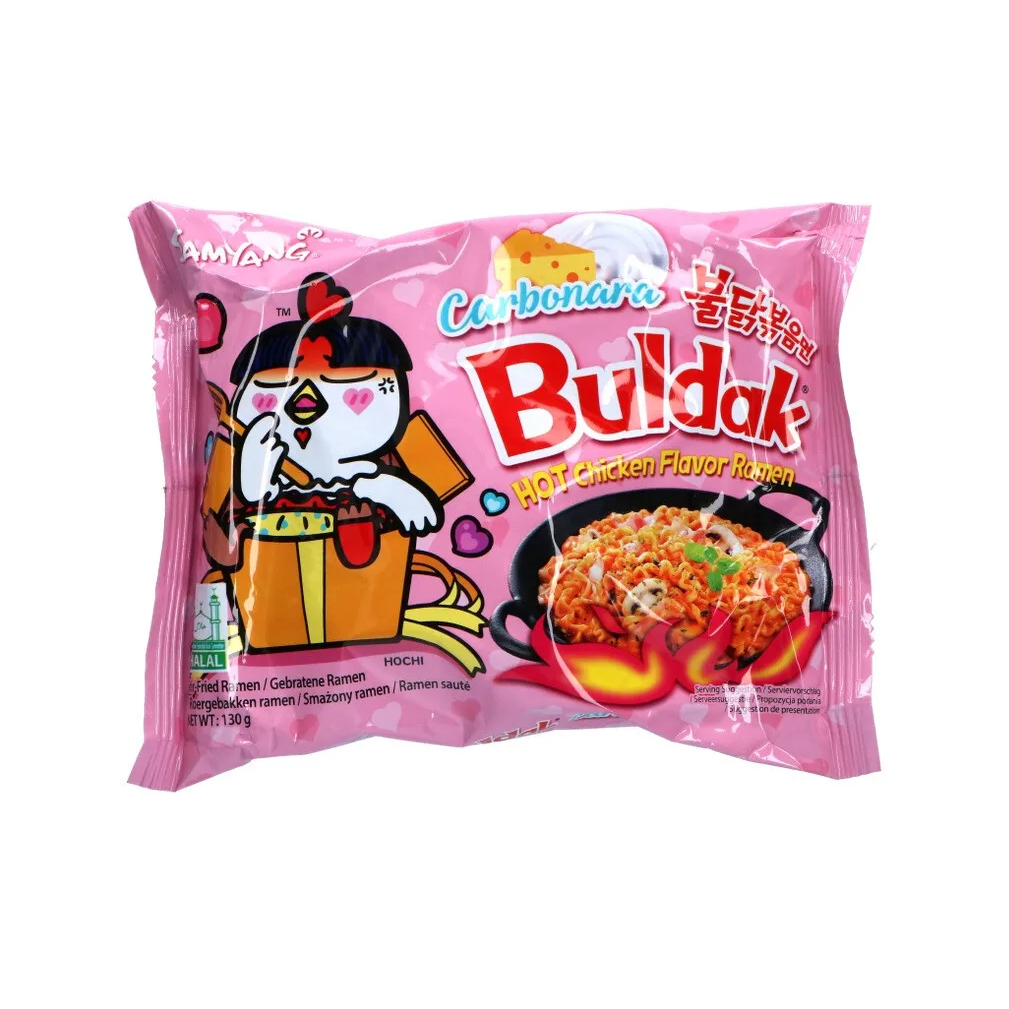 PDISH BULDAK 5 x 130 GR CARBONARA SPICY CHICKEN NOODLE | 8 x 5 x 130g