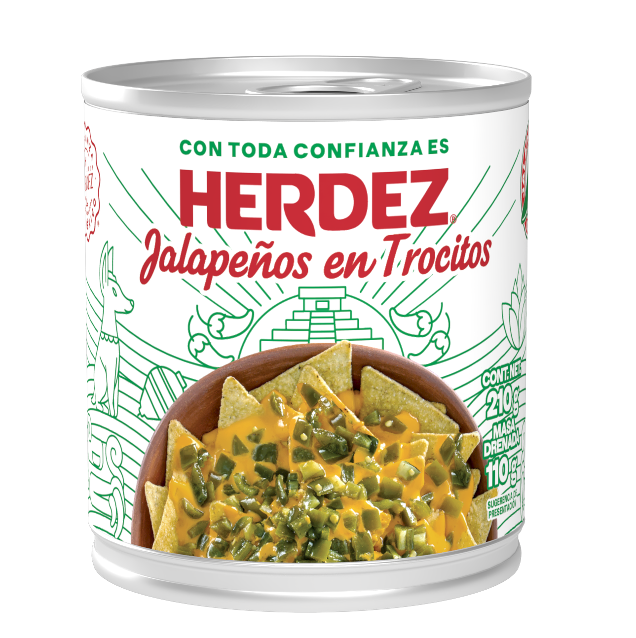 CHILE HERDEZ 210 GR JALAPENOS EN TROCITOS | 24 x 210g