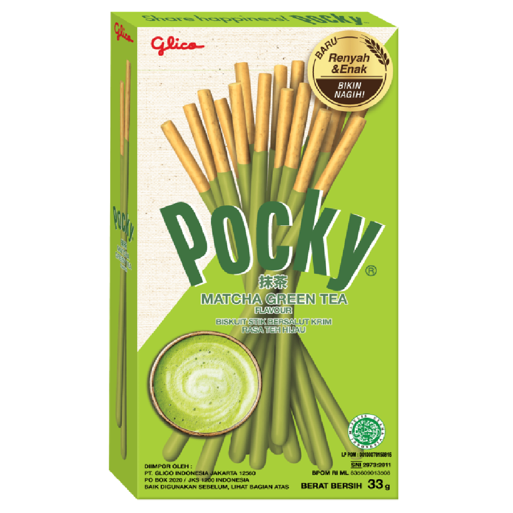 PASTR POCKY 10 x 33 GR MILKY MATCHA