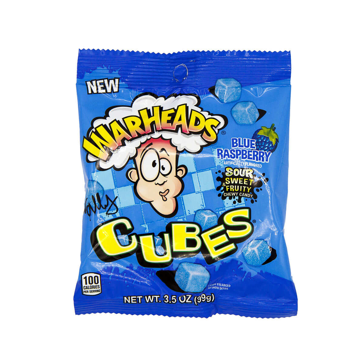 Warheads Blue Raspberry Cubes | 12 x 99g