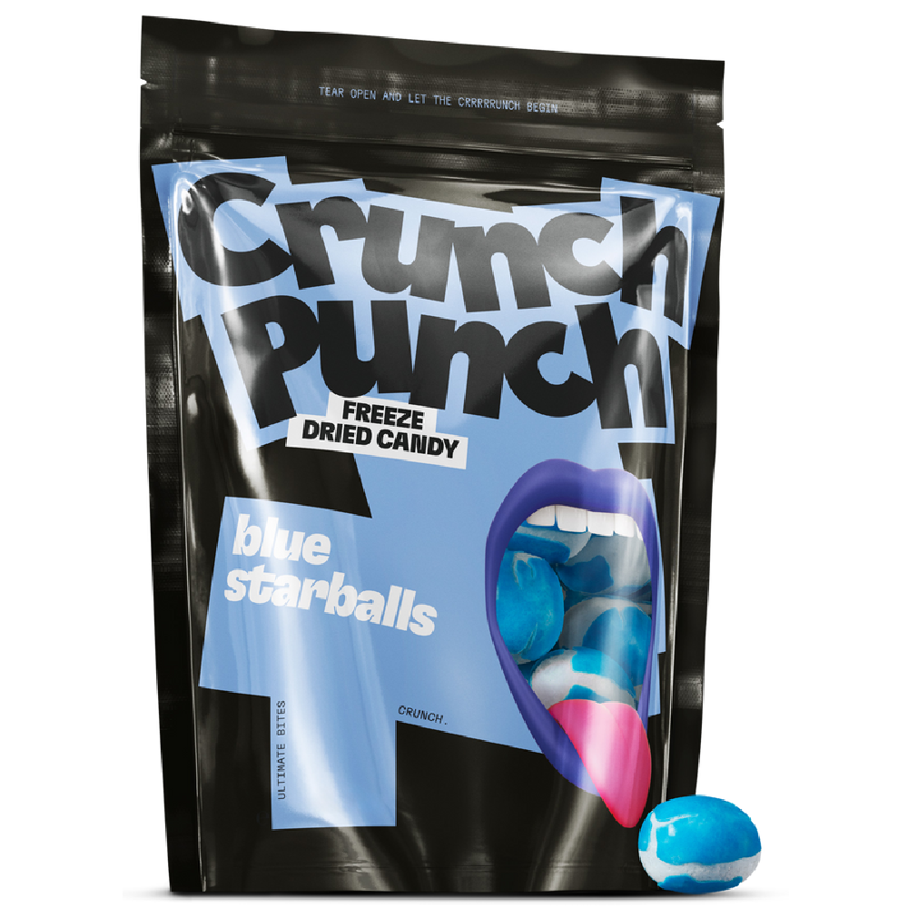 CANDY CRUNCH PUNCH 100 GR BLUE STARBALLS | 15 x 100g