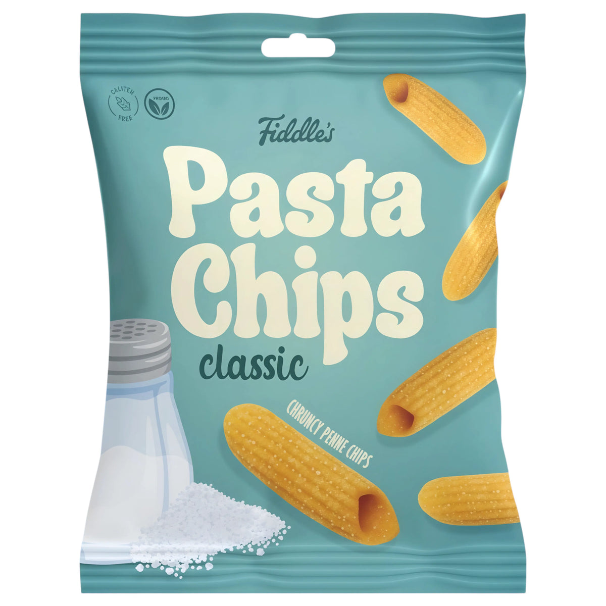 SNACK FIDDLES 80 GR PASTA CHIPS SALTED | 10 x 80g