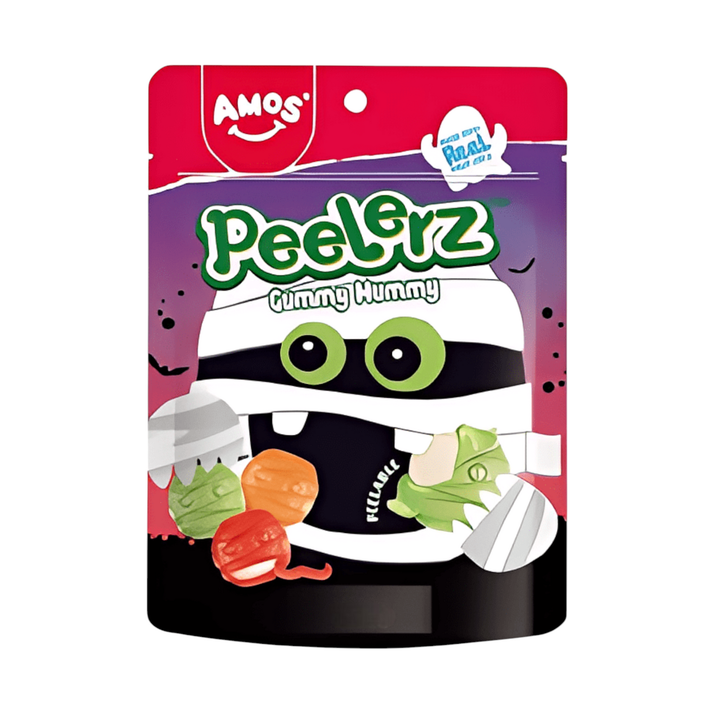 CANDY AMOS 65 GR PEELERZ GUMMY MUMMY HALLOWEEN | 24 x 65g