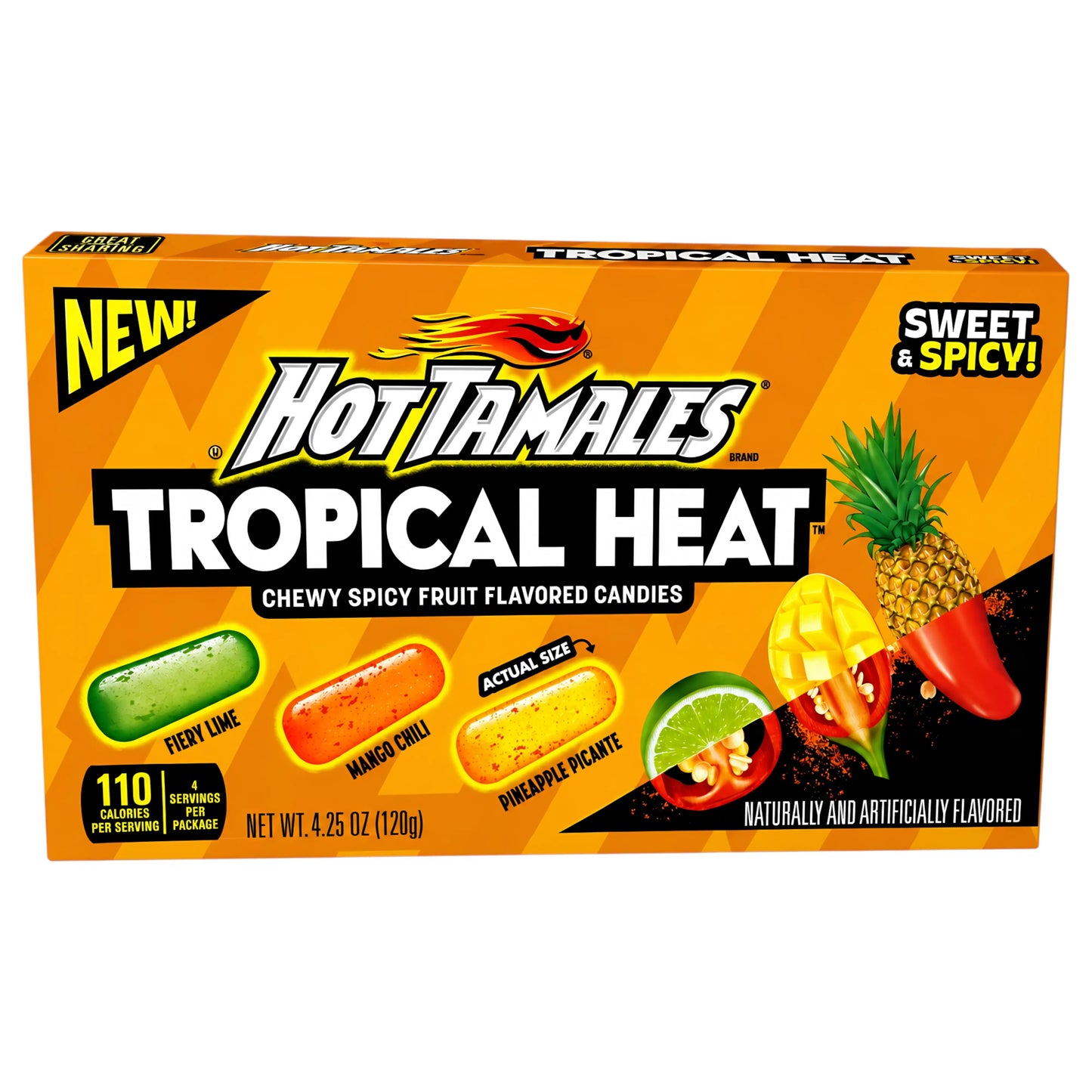 CANDY HOT TAMALES 120 GR TROPICAL HEAT | 12 x 120g