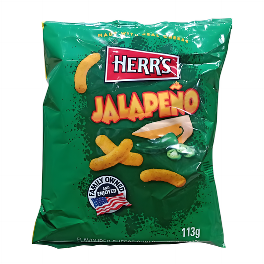 SNACK HERRS 113 GR JALAPENO CHEESE CURLS | 12 x 113g
