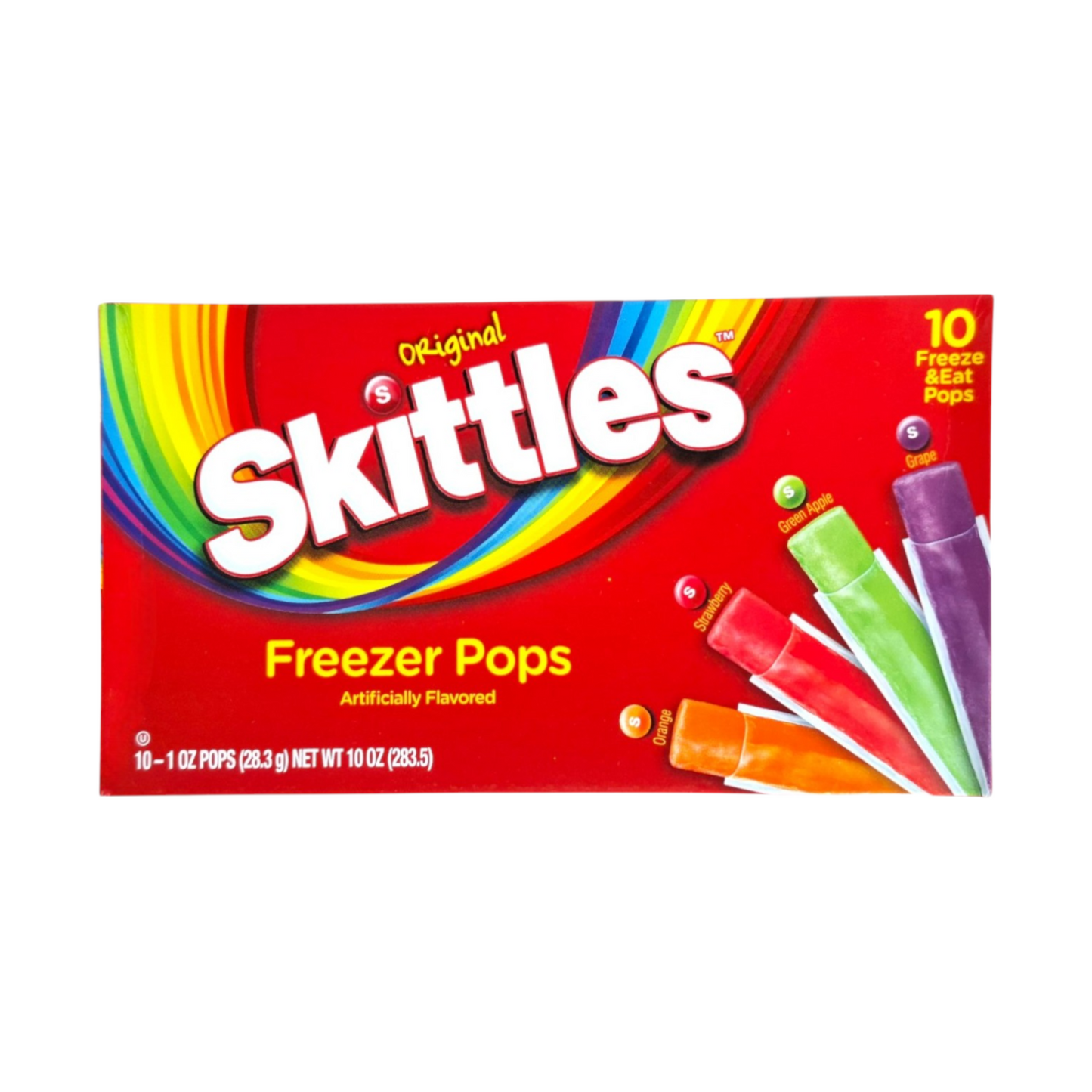 CANDY SKITTLES 10 x 28.3 GR FREEZER POPS | 12 x 10 x 28.3g