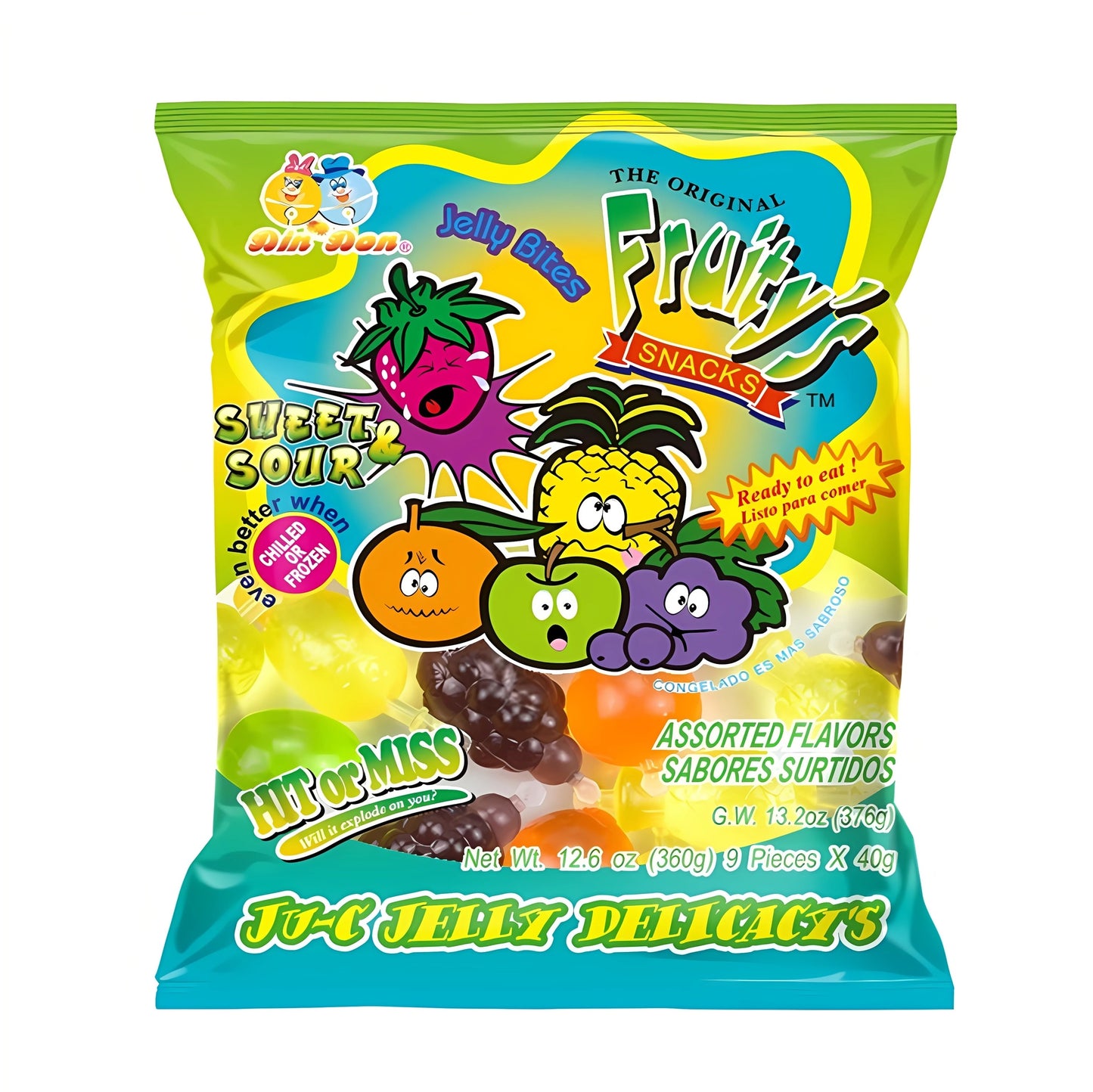 CANDY FRUITYS 9 x 40 GR JU-C ASSORTED SWEET & SOUR JELLY | 30 x 9 x 40g