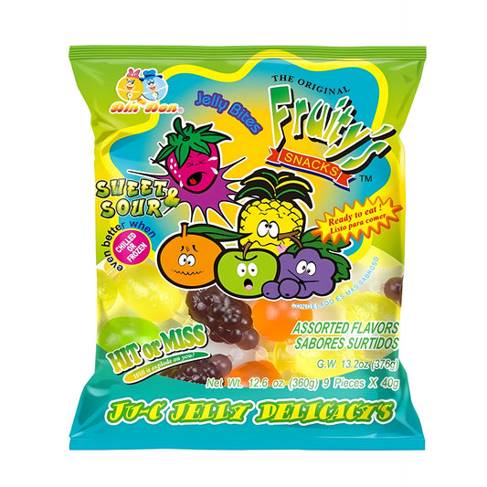 CANDY FRUITYS 9 x 40 GR JU-C ASSORTED SWEET & SOUR JELLY | 30 x 9 x 40g