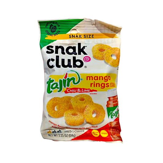 CANDY SNAK CLUB 64 GR TAJIN MANGO RINGS | 12 x 64g