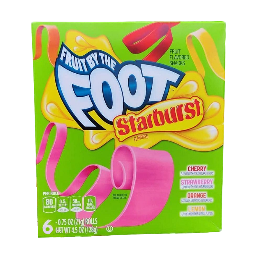 CANDY FRUIT BY THE FOOT 6 x 21 GR STARBURST (8 UN) | 8 x 6 x 21g