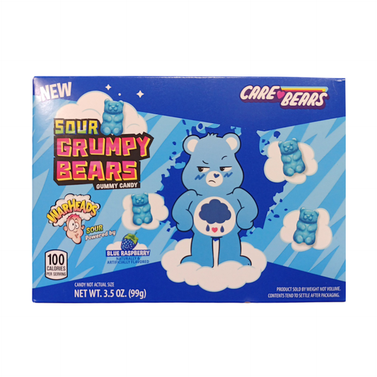CANDY WARHEADS 99 GR SOUR GRUMPY BEARS BLUE RASPBERRY THEATER BOX | 12 x 99g