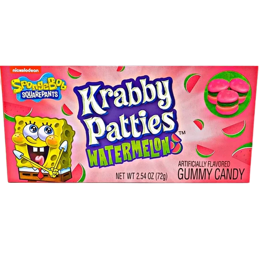 CANDY SPONGEBOB 72 GR KRABBY PATTIES WATERMELON THEATER BOX | 12 x 72g