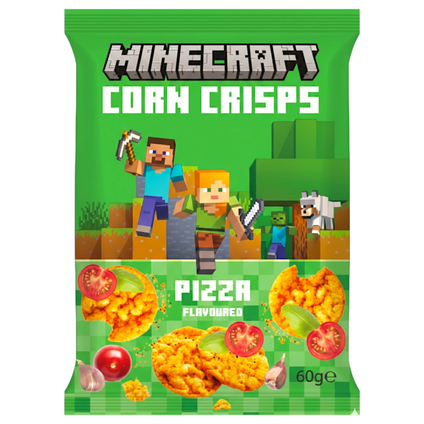 SNACK MINECRAFT 60 GR CORN CRISPS PIZZA | 12 x 60g