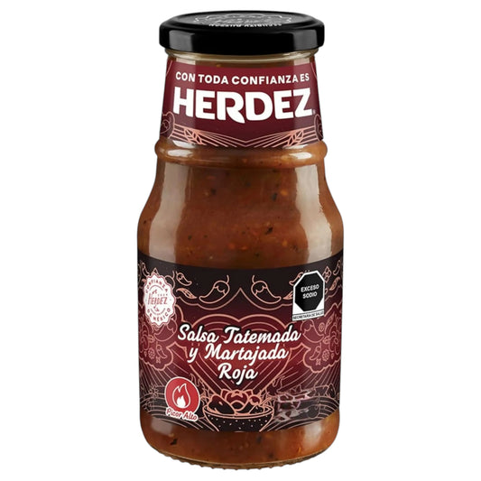 SALSA HERDEZ 240 GR SALSA ROJA ROASTED GLASS (SPICY) | 12 x 240g