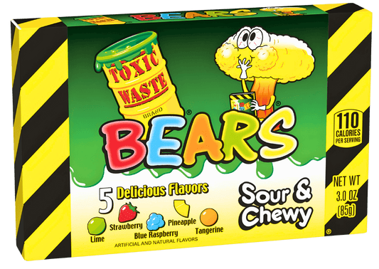 Toxic Waste Sour & Chewy Bears | 12 x 85gr