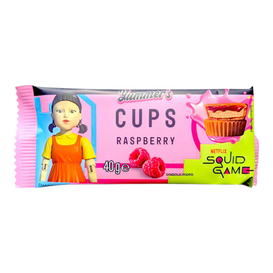 CANDY YUMMERS 40 GR SQUID GAME RASPBERRY CUPS | 28 x 40g