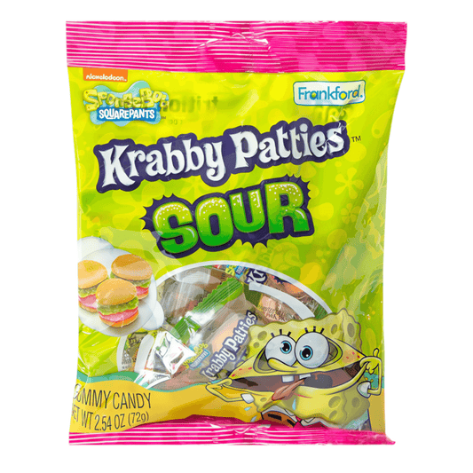 Spongebob Krabby Patties Sour Peg Bag | 24 x 72gr