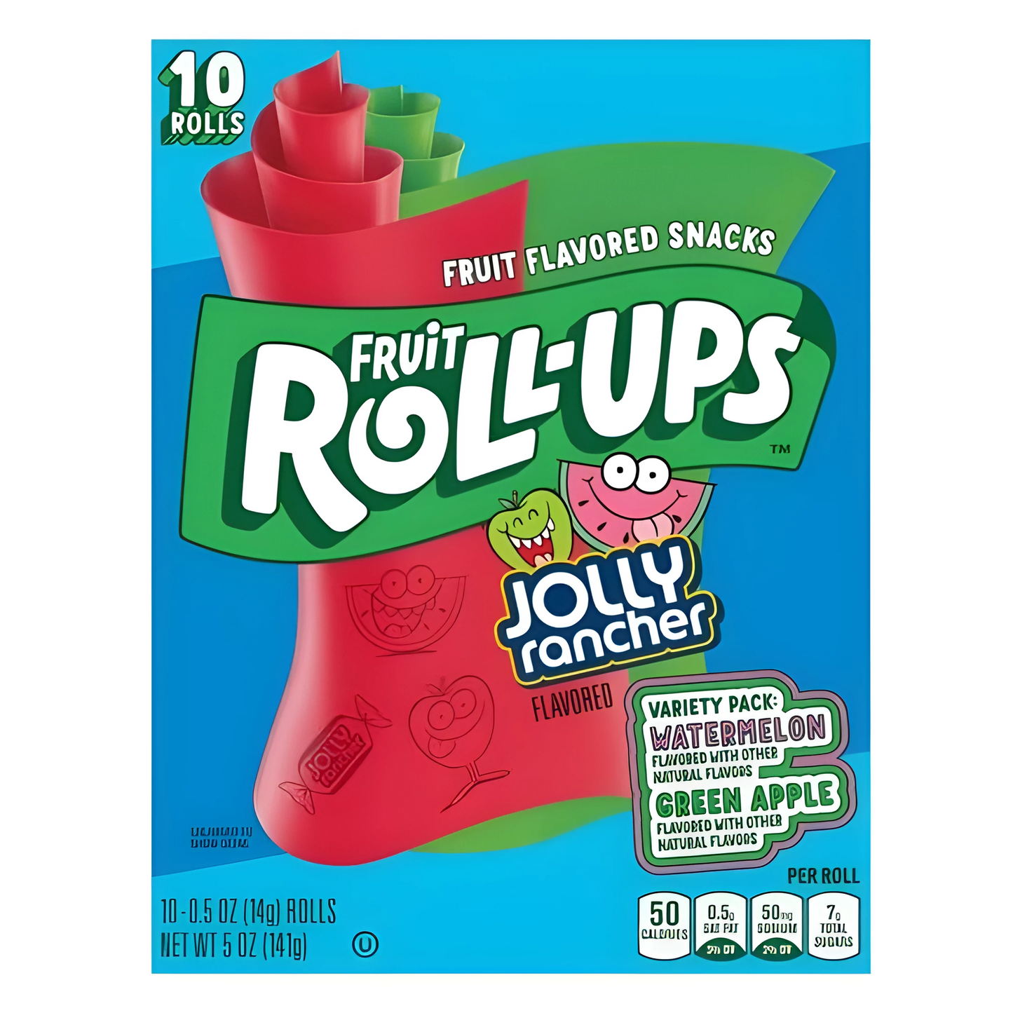 CANDY FRUIT ROLL UPS 10 x 14 GR JOLLY RANCHER | 10 x 10 x 14g