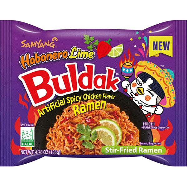 PDISH BULDAK 5 x 135 GR HABANERO LIME HOT CHICKEN NOODLE | 8 x 5 x 135g