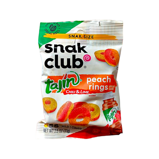 CANDY SNAK CLUB 71 GR TAJIN PEACH RINGS | 12 x 71g