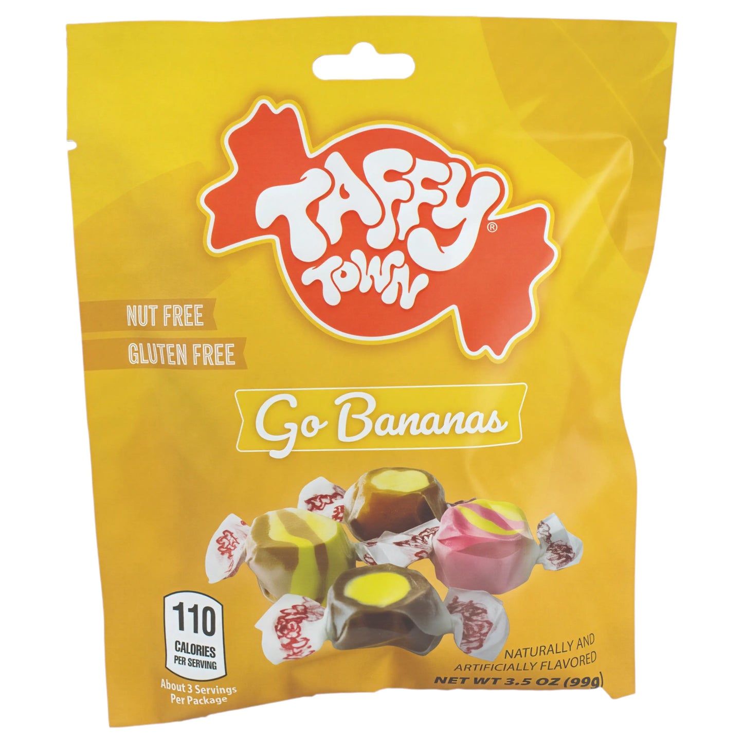 CANDY TAFFY TOWN 99 GR GO BANANAS BAG | 12 x 99g