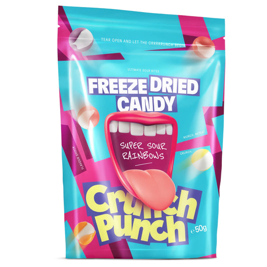 CANDY CRUNCH PUNCH 50 GR SUPER SOUR RAINBOWS | 15 x 50g