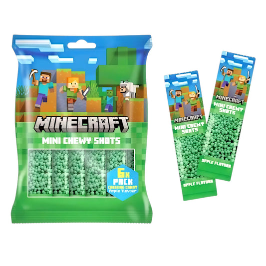 CANDY MINECRAFT 6 x 15 GR MINI CHEWY SHOTS | 12 x 6 x 15g