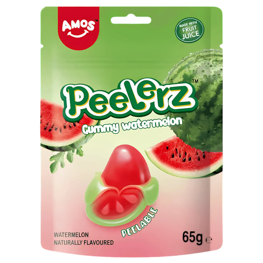 CANDY AMOS 65 GR PEELERZ GUMMY WATERMELON (36 UN) | 36 x 65g