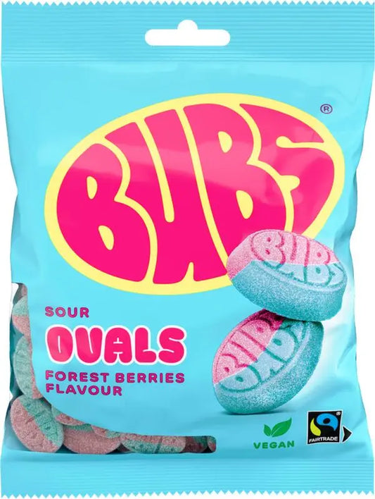 CANDY BUBS 90 GR SOUR OVALS FOREST BERRIES | 12 x 90g