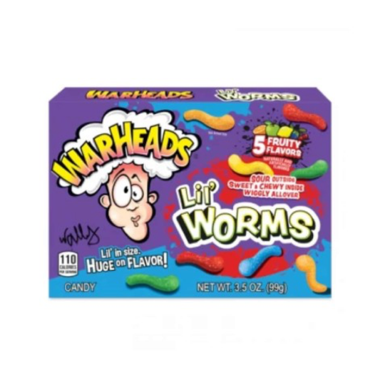 CANDY WARHEADS 99 GR LIL WORMS THEATER BOX | 12 x 99g