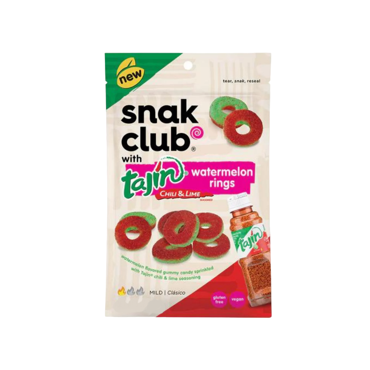 CANDY SNAK CLUB 64 GR TAJIN WATERMELON RINGS | 12 x 64g
